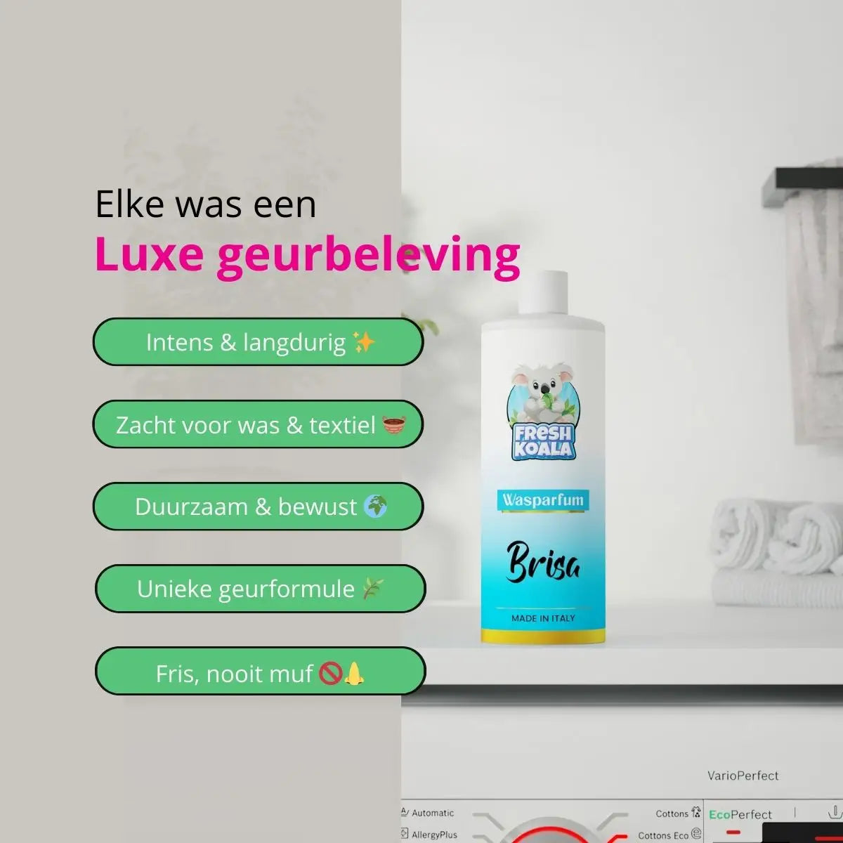 FreshKoala Luxe Wasparfum - 500ml - Brisa