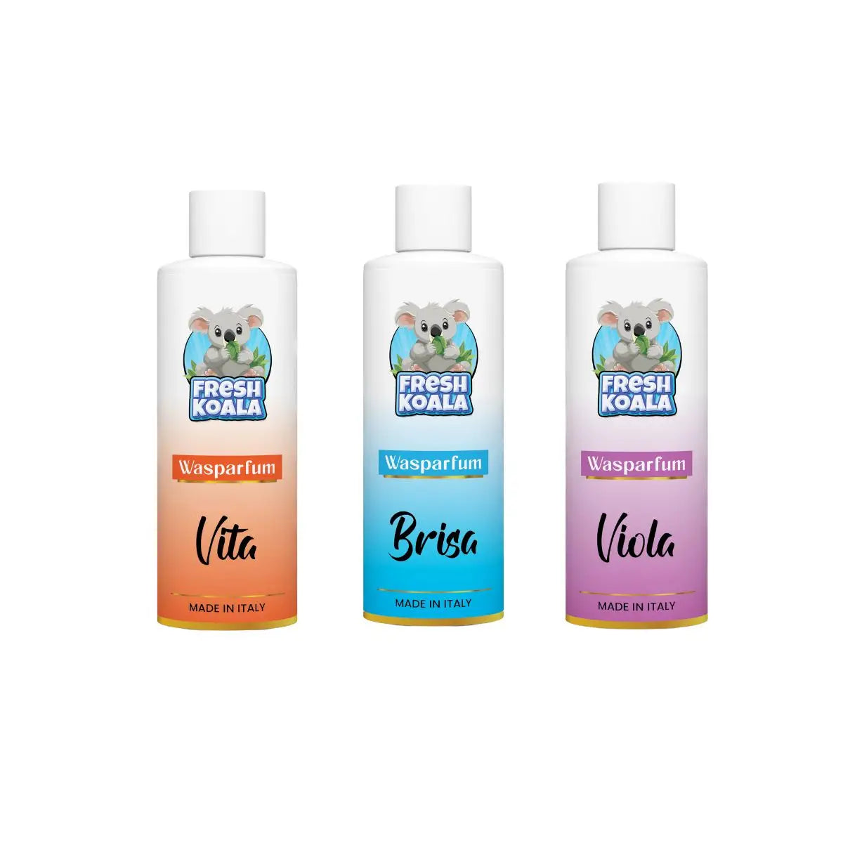 FreshKoala Luxe Wasparfum - Proefpakket 3 x 100ml - Brisa, Vita, Viola