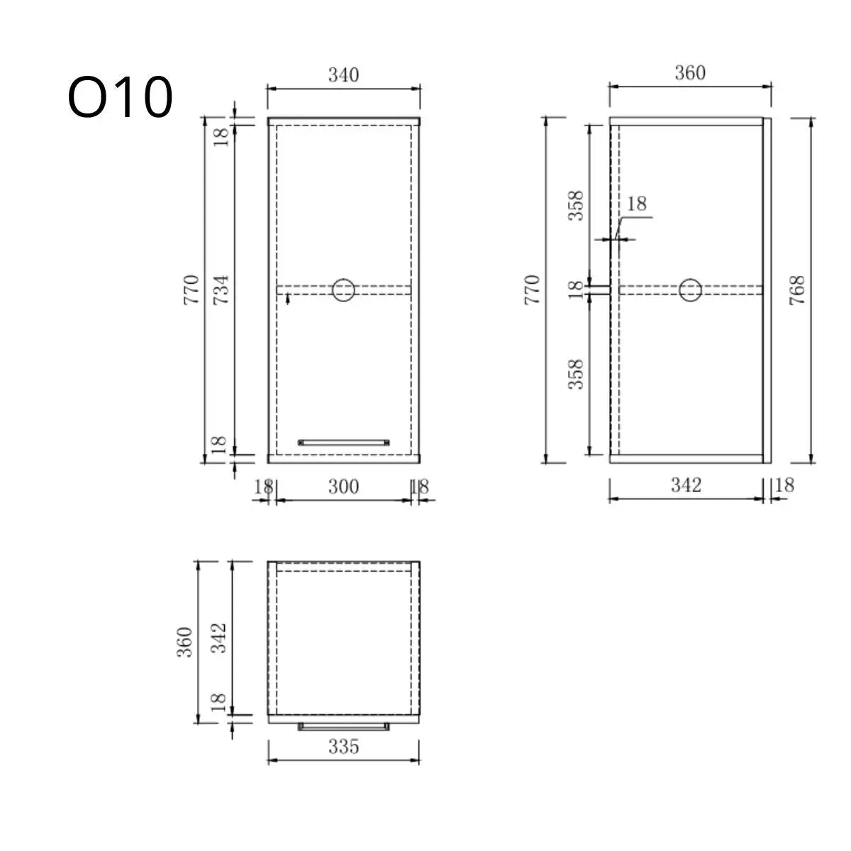 Keukenkast – Module O10 – Ébène Zwart