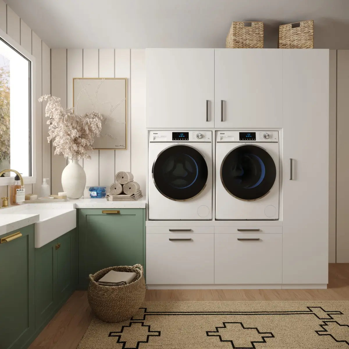 Wasmachine Kast Barcelona – Pure Wit - Wasmachine Kast Barcelona – Pure Wit