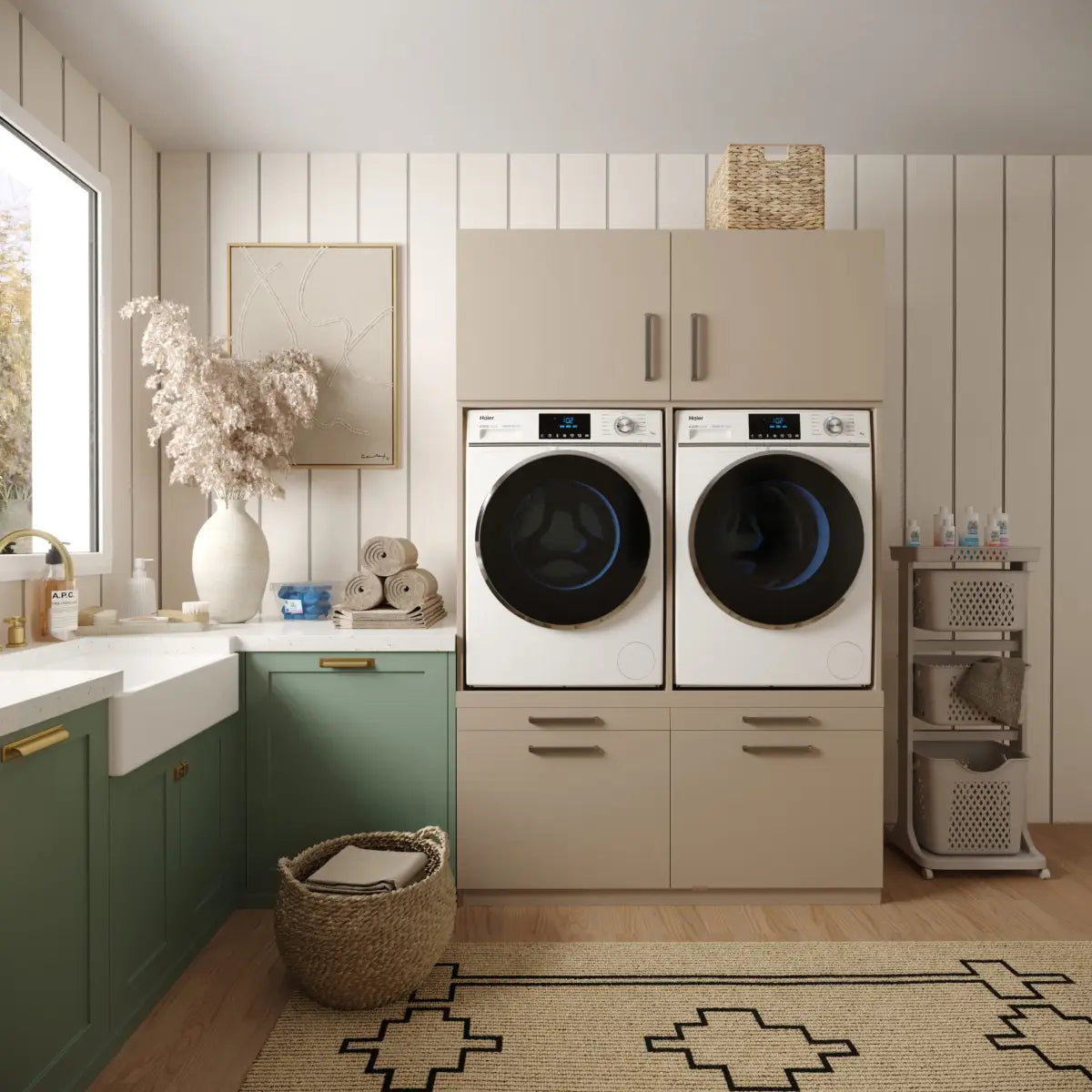 Wasmachine Kast Brugge – Perle Taupe - Brugge