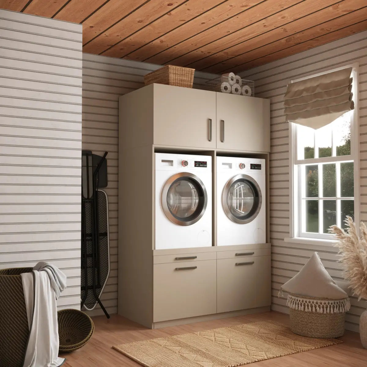 Wasmachine Kast Brugge – Perle Taupe - Brugge