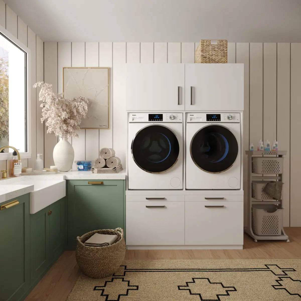 Wasmachine Kast Brugge – Pure Wit