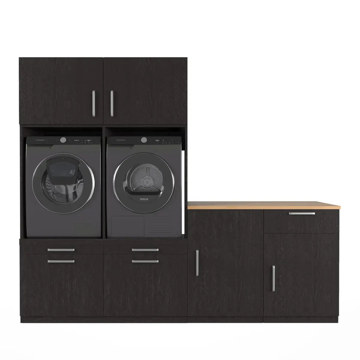 Wasmachine Kast Chicago – Ébène Zwart