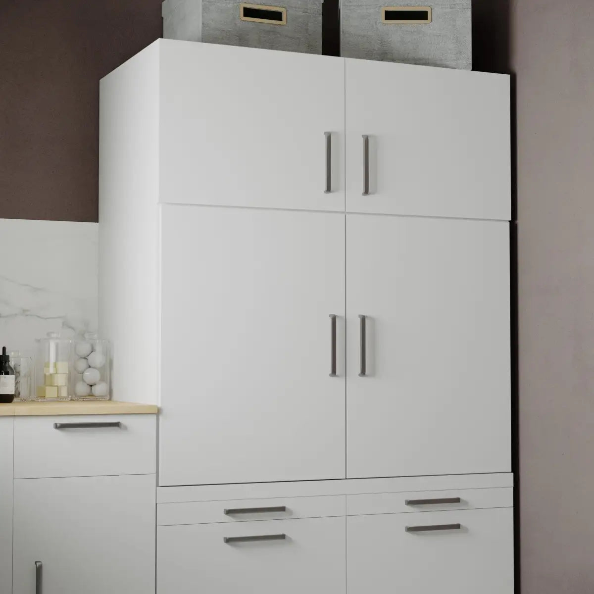 Wasmachine Kast Deur - Module Z15 - Pure Wit