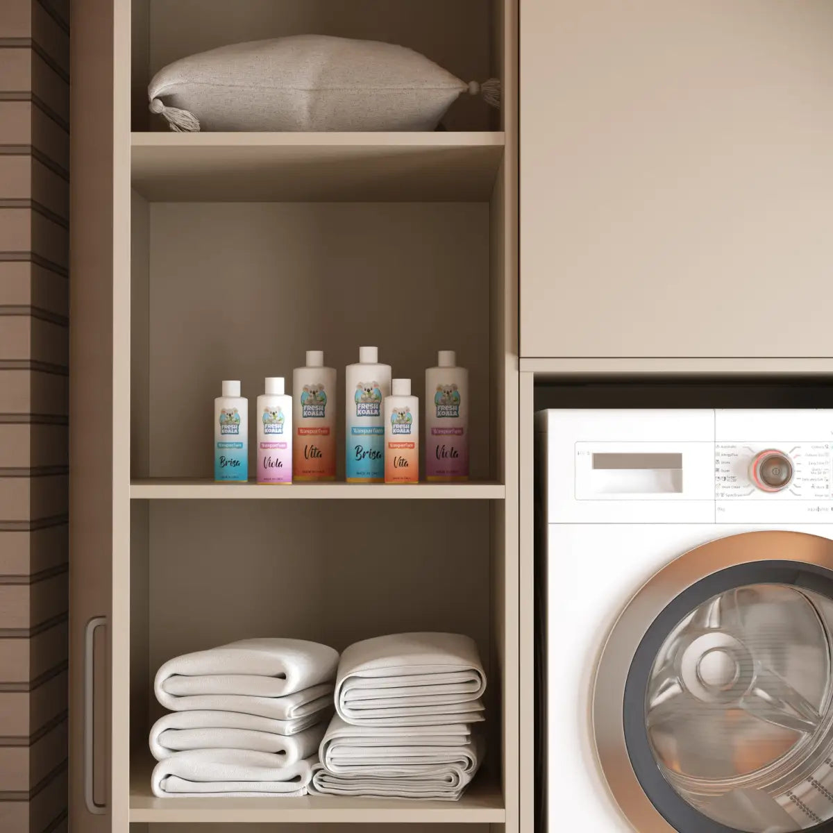 Wasmachine Kast Kyoto – Perle Taupe