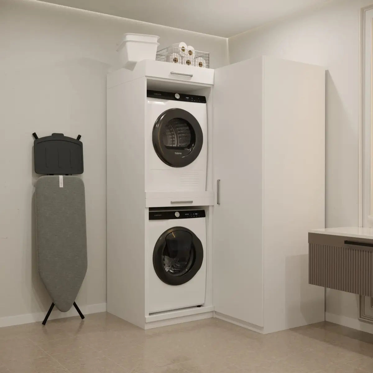 Wasmachine Kast London – Pure Wit