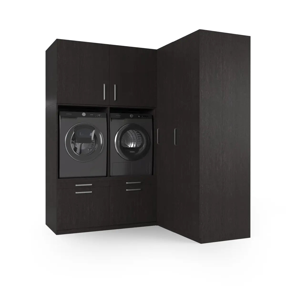 Wasmachine Kast Milan - Ébène Zwart