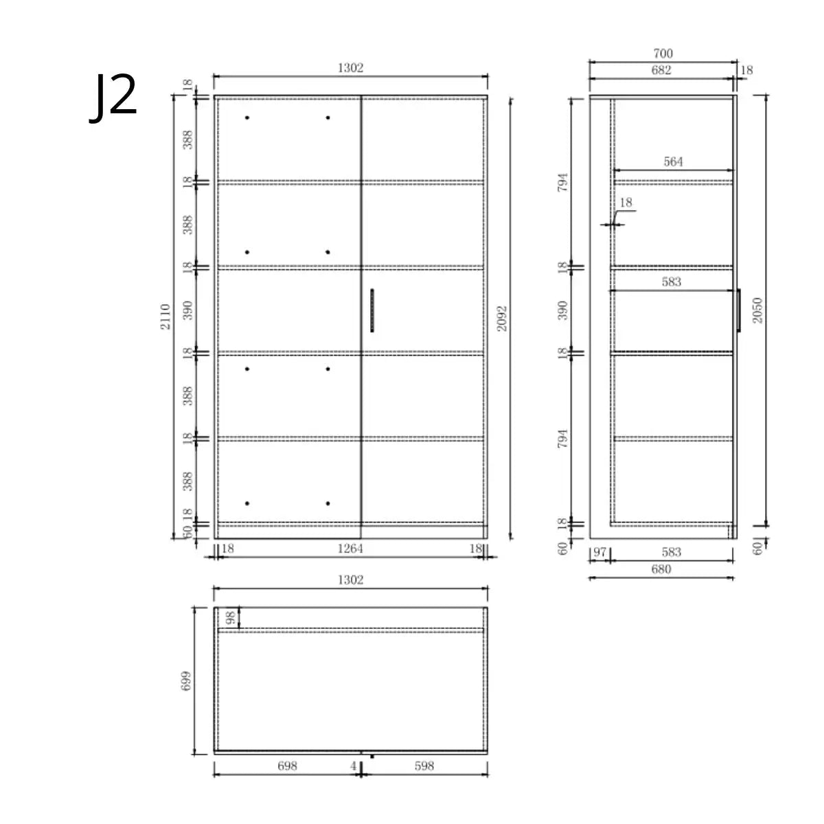 Wasmachine Kast - Module J2 – Pure Wit