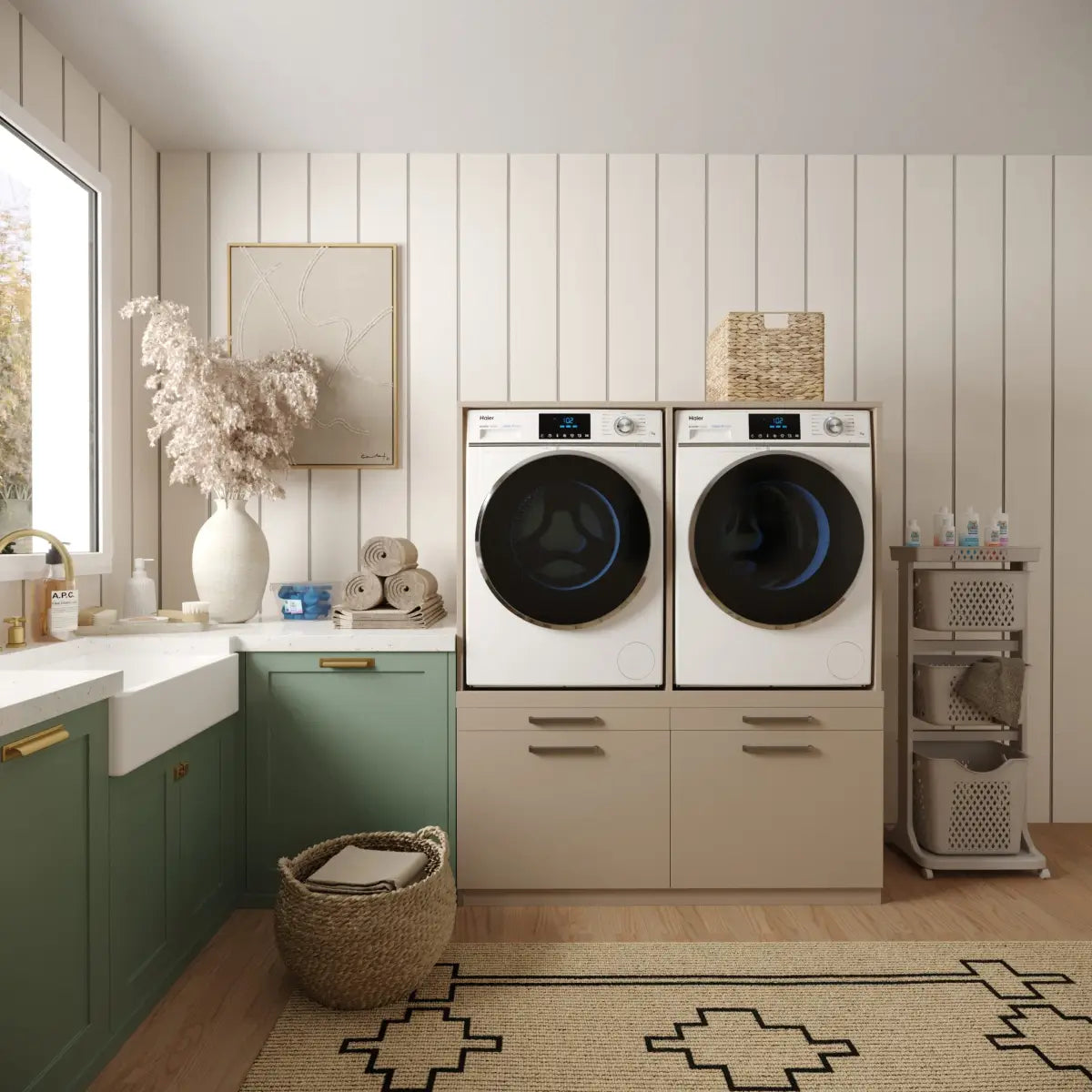 Wasmachine Kast Oslo - Perle Taupe