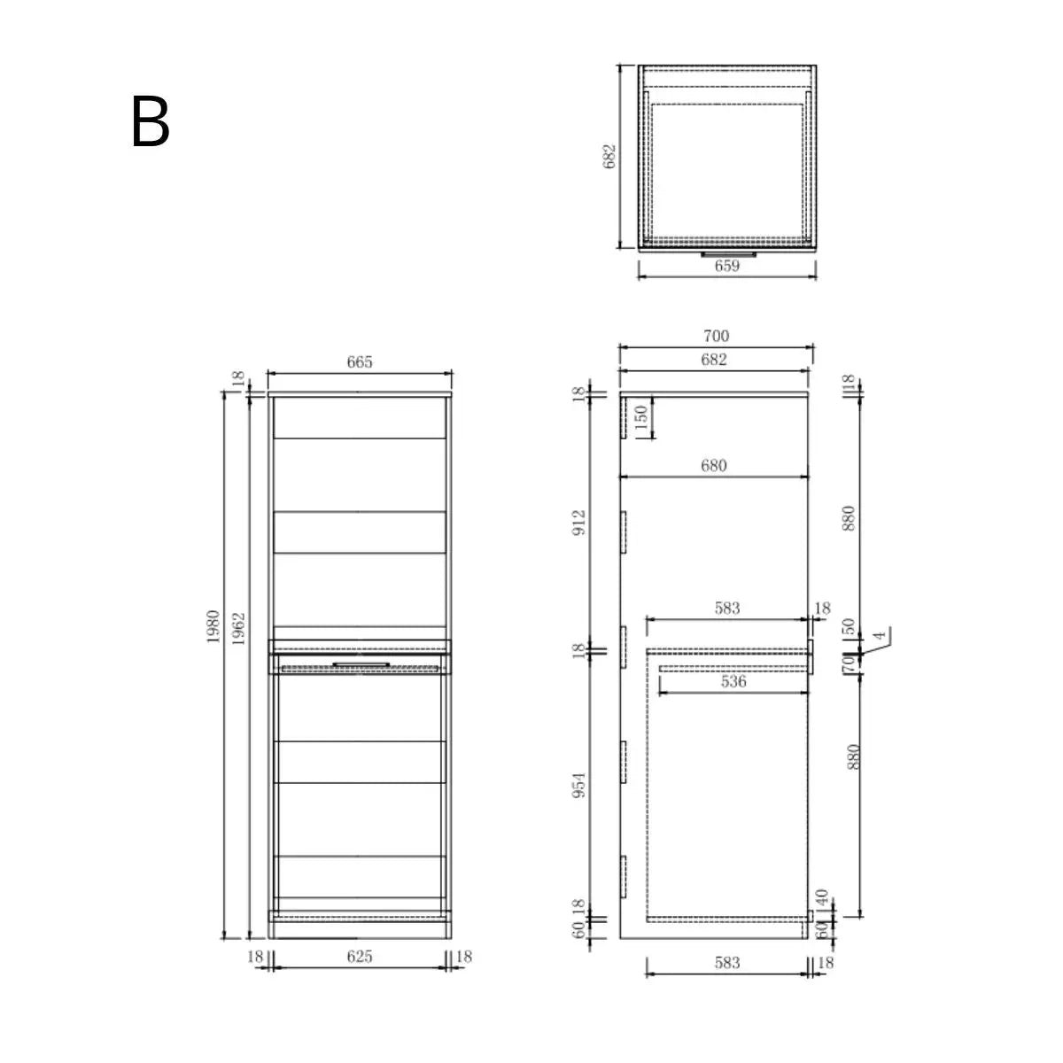 Wasmachine Kast Rome – Pure Wit