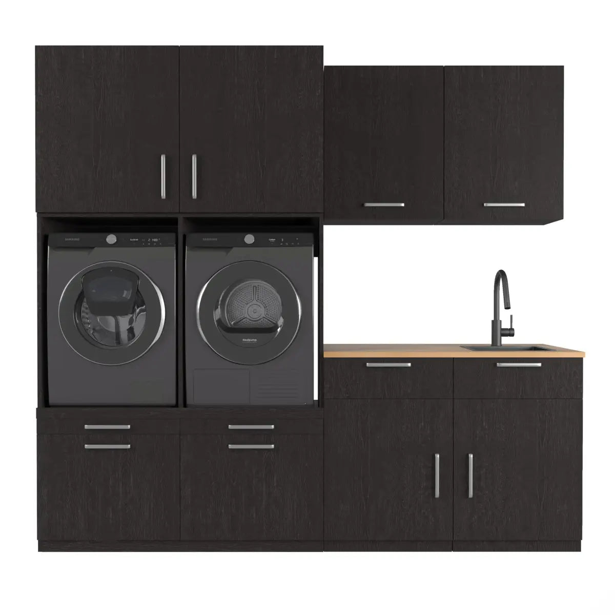 Wasmachine Kast Singapore – Ébène Zwart