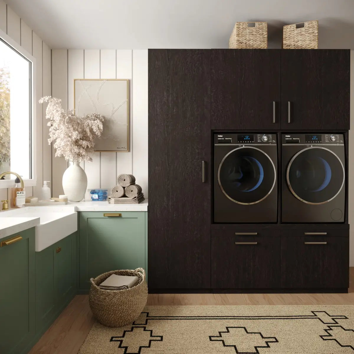 Wasmachine Kast Stockholm – Ébène Zwart