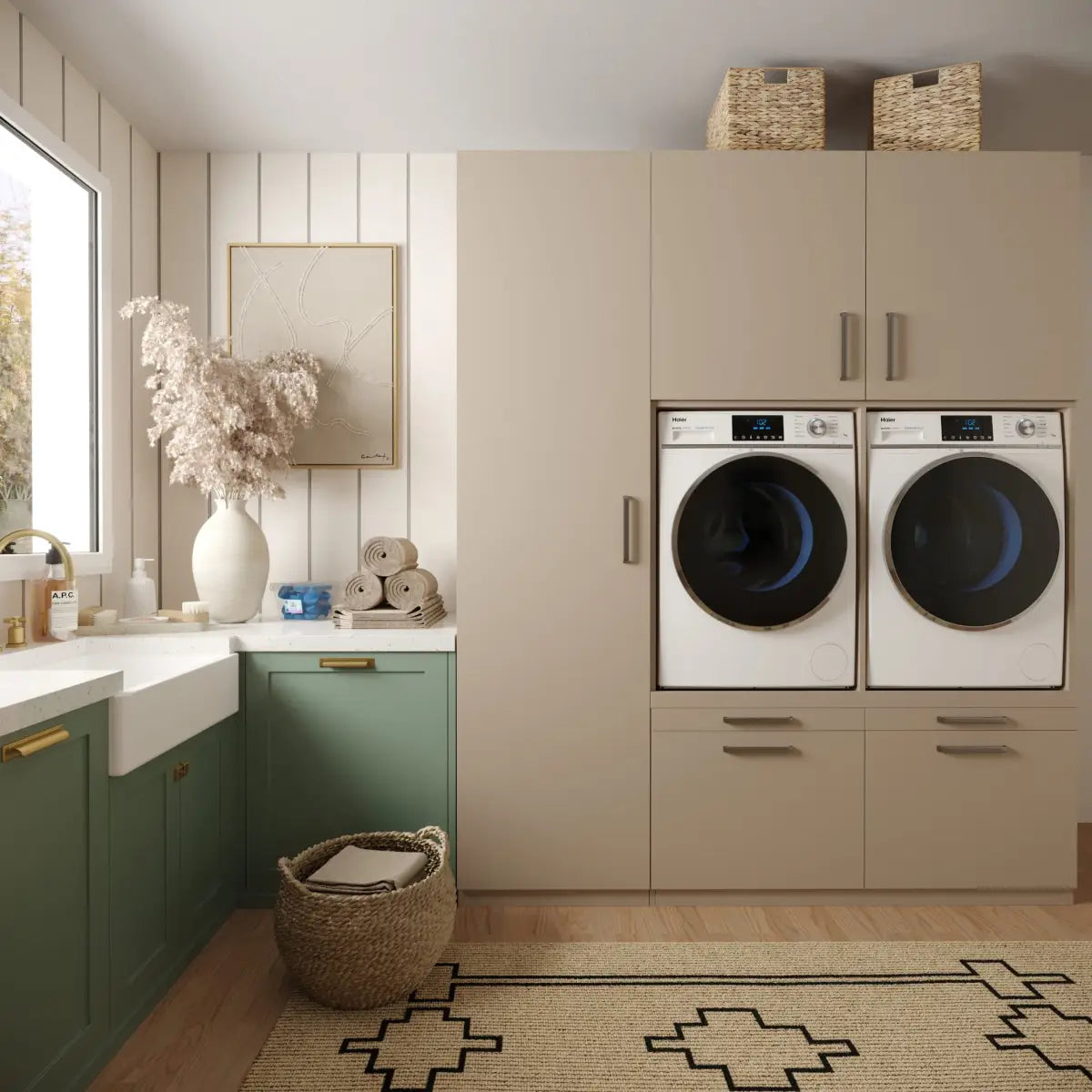 Wasmachine Kast Stockholm – Perle Taupe