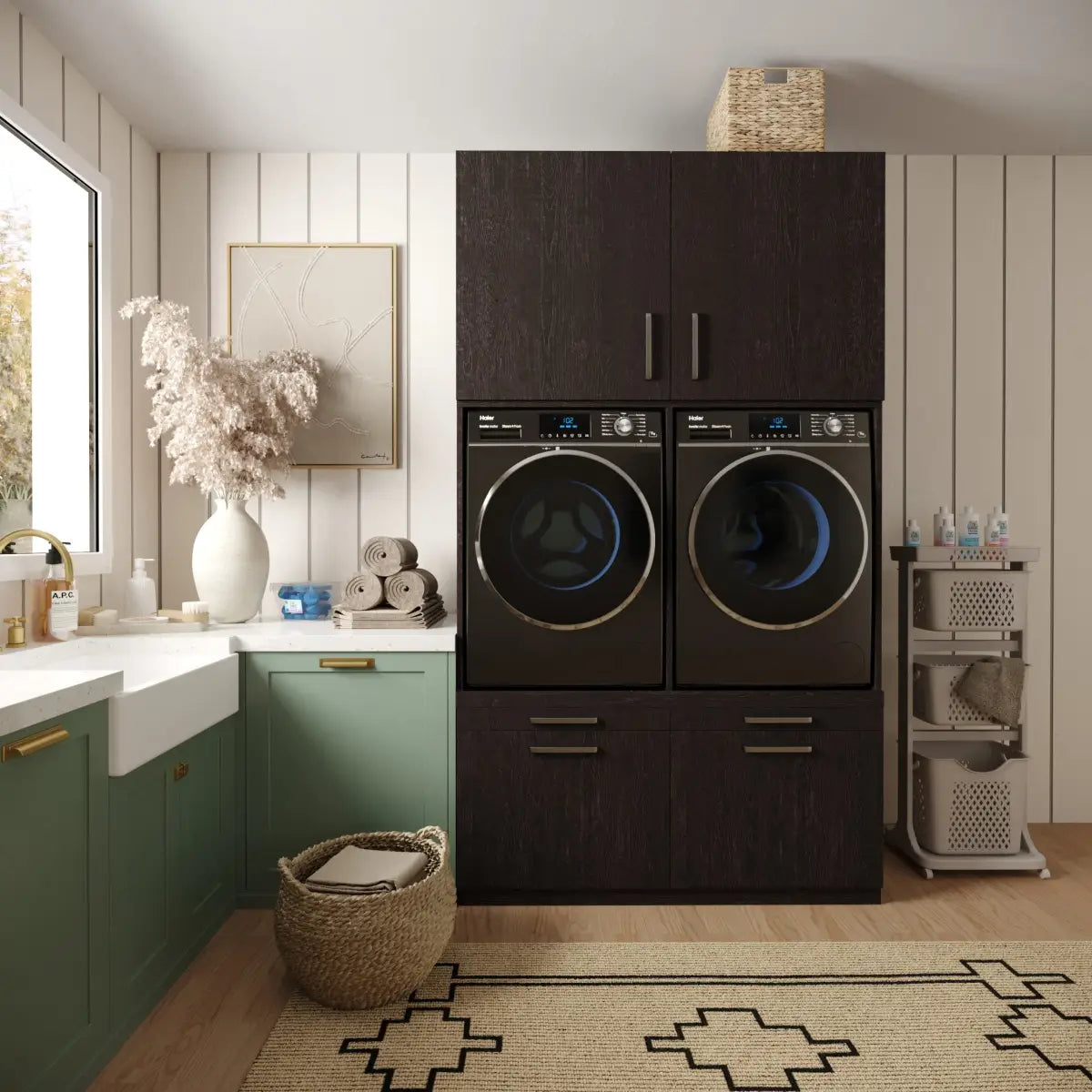 Wasmachine Kast Venice – Ébène Zwart