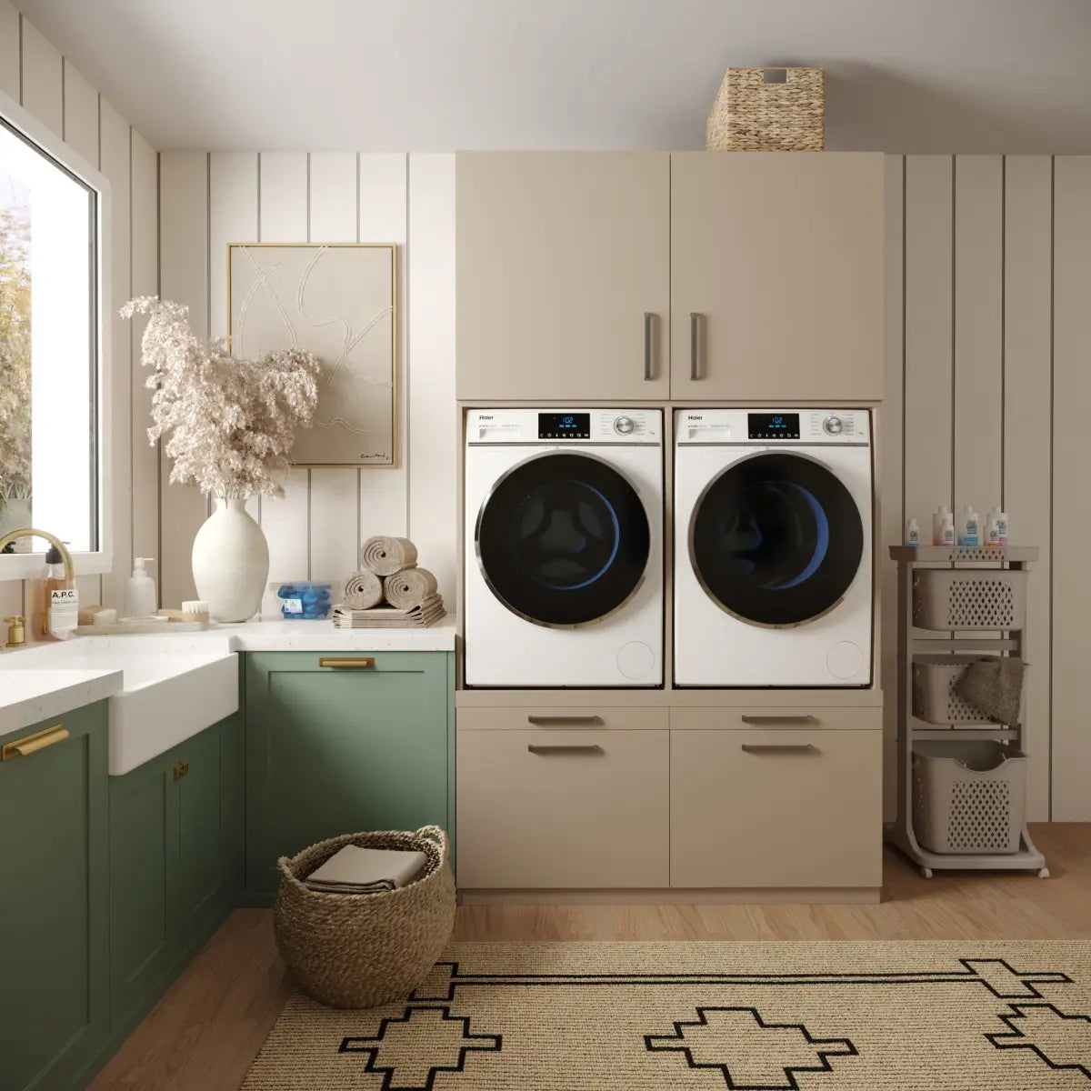 Wasmachine Kast Venice – Perle