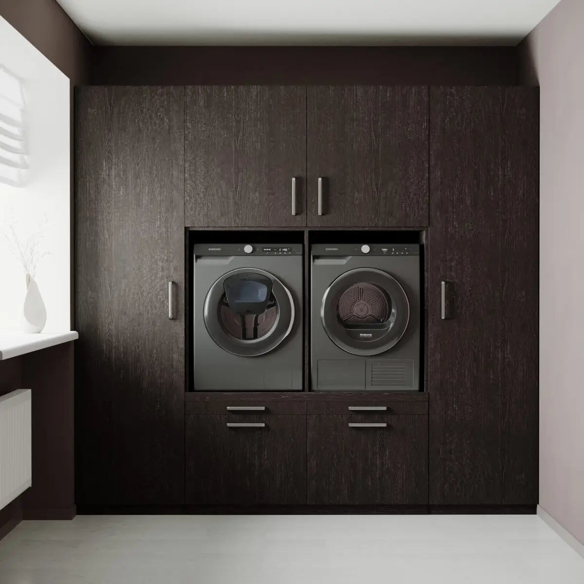 Wasmachine Kast Vienna – Ébène Zwart