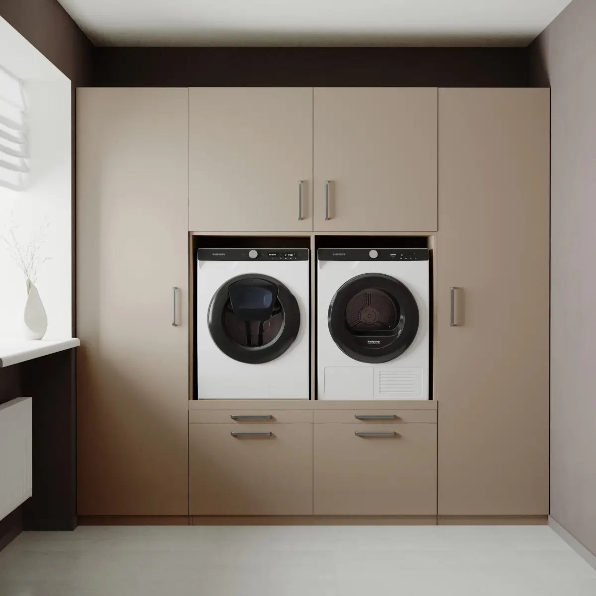 Wasmachine Kast Vienna – Perle Taupe