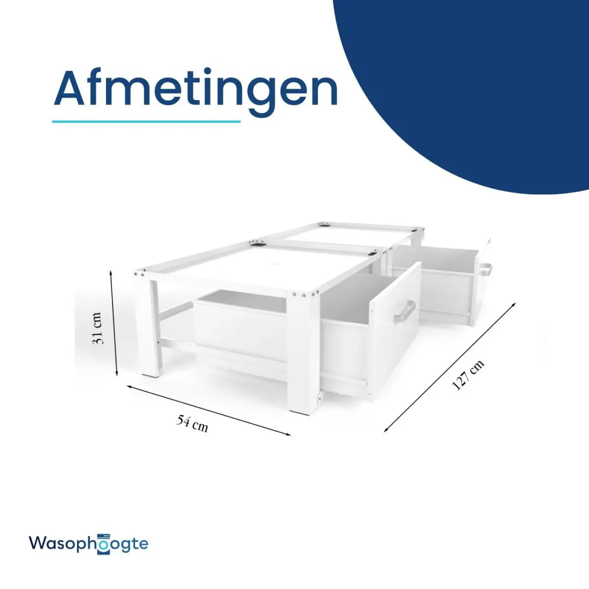 Verhoger wasmachine wit