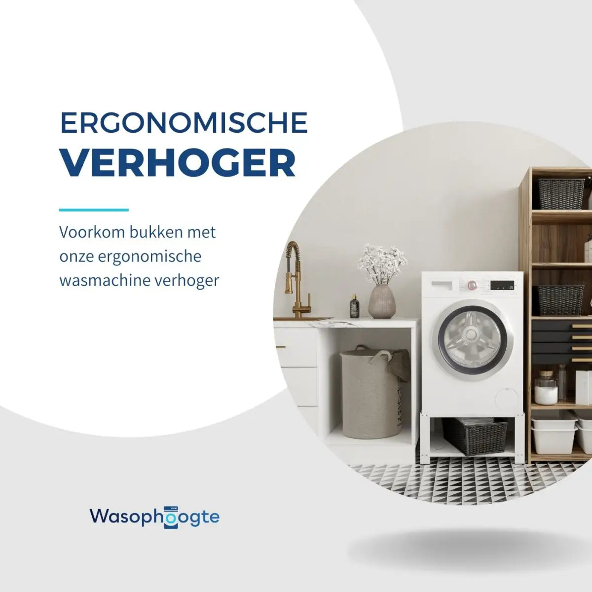 wasmachine verhoger wit