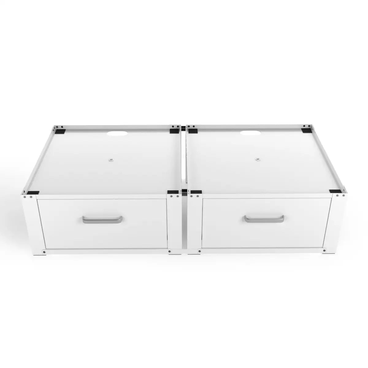 en.casa Wasmachine sokkel verhoger met legplank 63x54x31 wit
