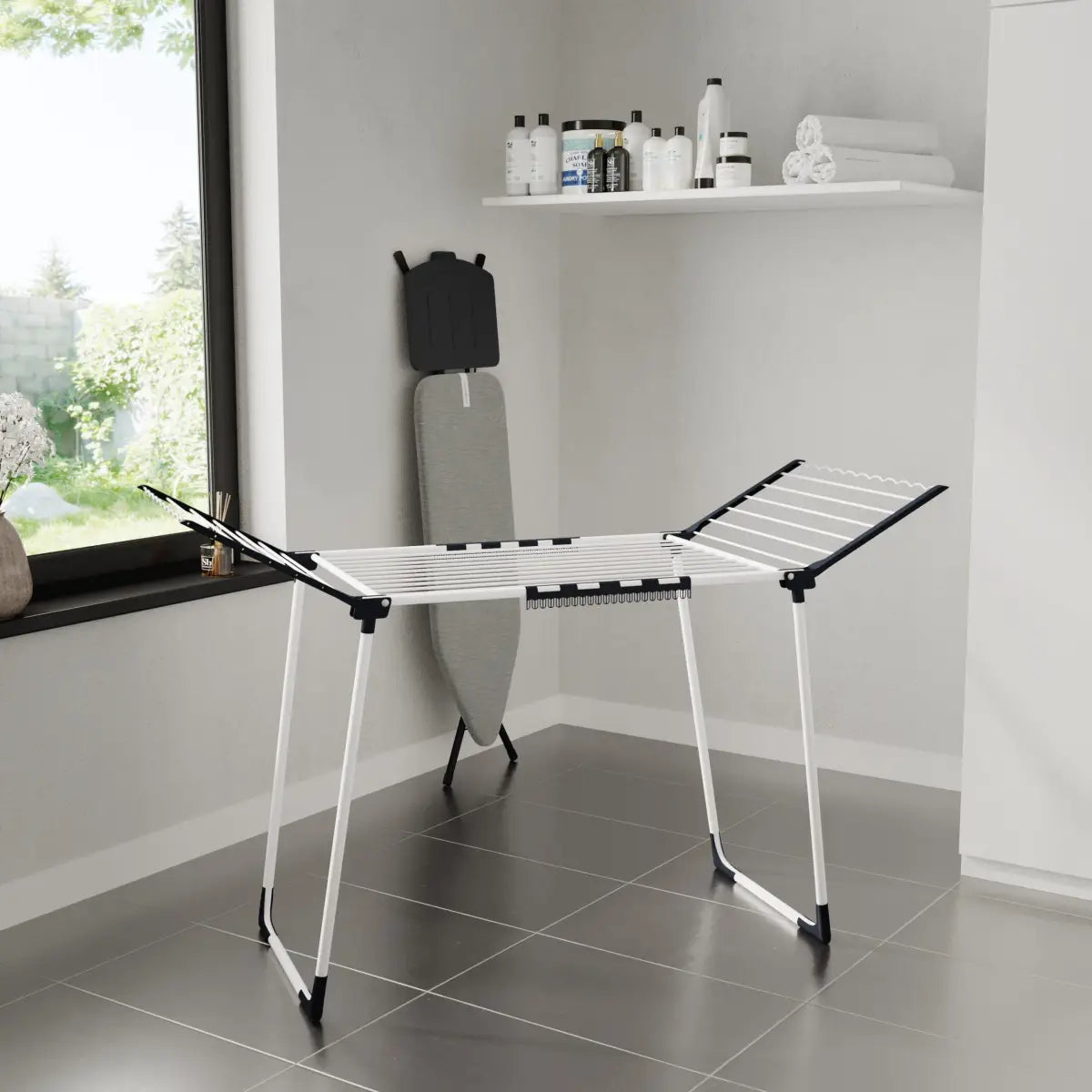 Wasophoogte Droogrek StableDry – Blauw/Wit