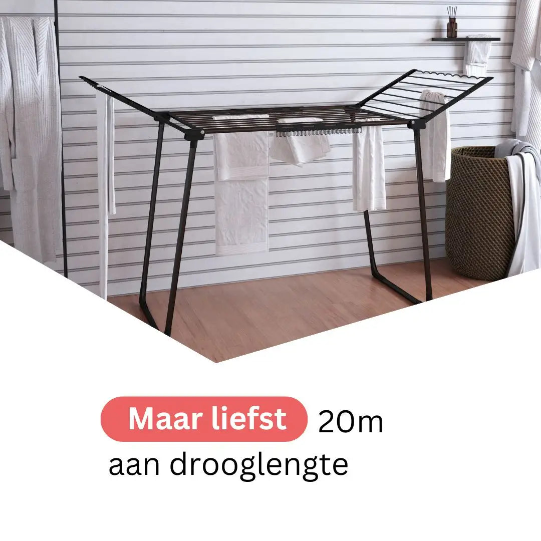 Wasophoogte Droogrek StableDry - Zwart