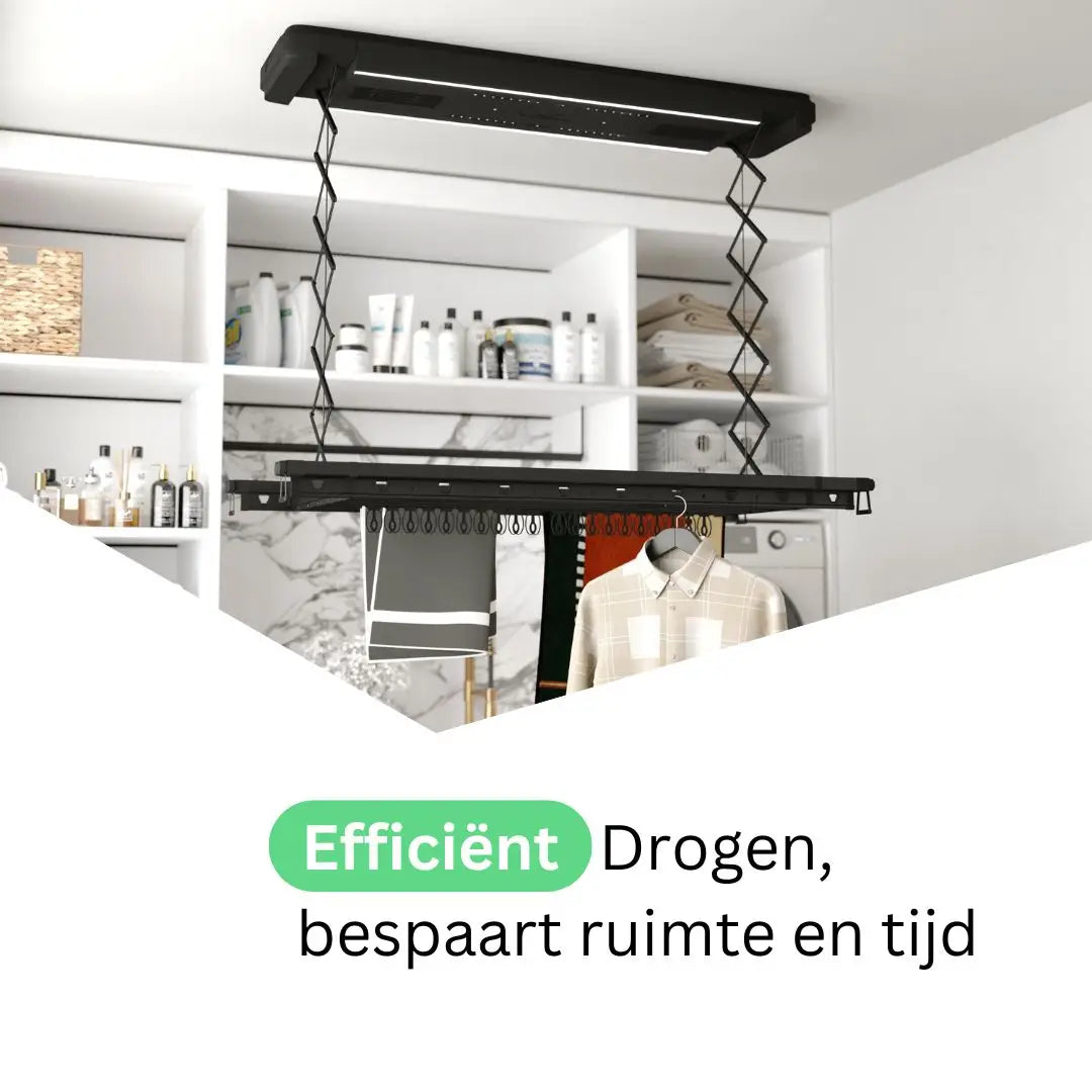 Wasophoogte Plafonddroogrek TopDry Classic - Zwart
