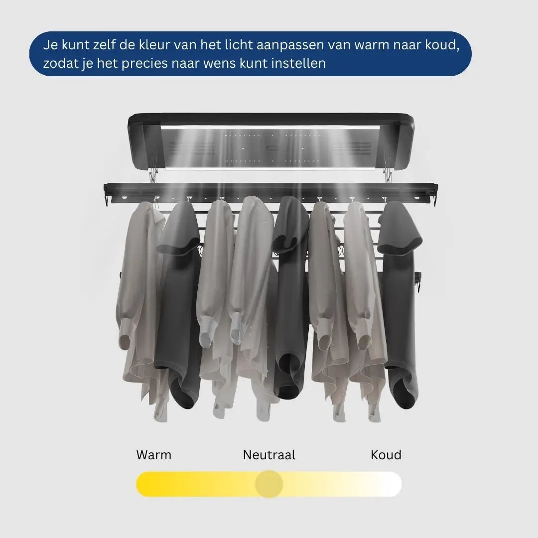 Wasophoogte Plafonddroogrek TopDry Classic - Zwart