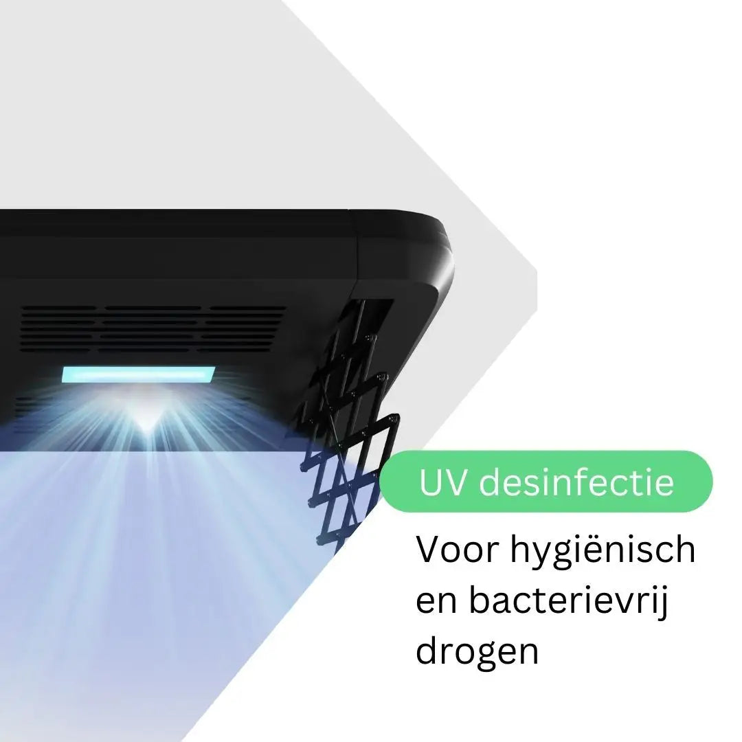 Wasophoogte Plafonddroogrek TopDry Classic - Zwart