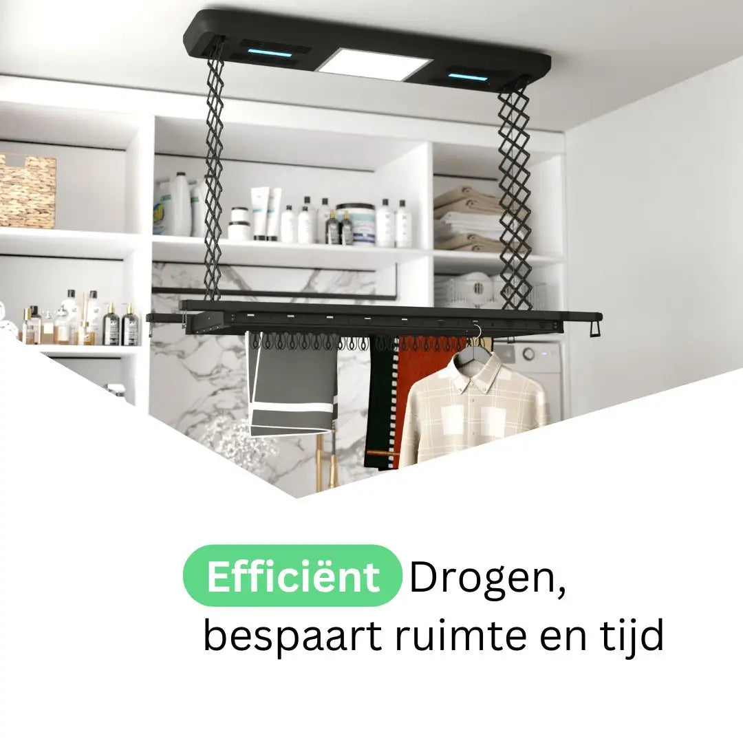 Wasophoogte Plafonddroogrek TopDry Pro - Zwart