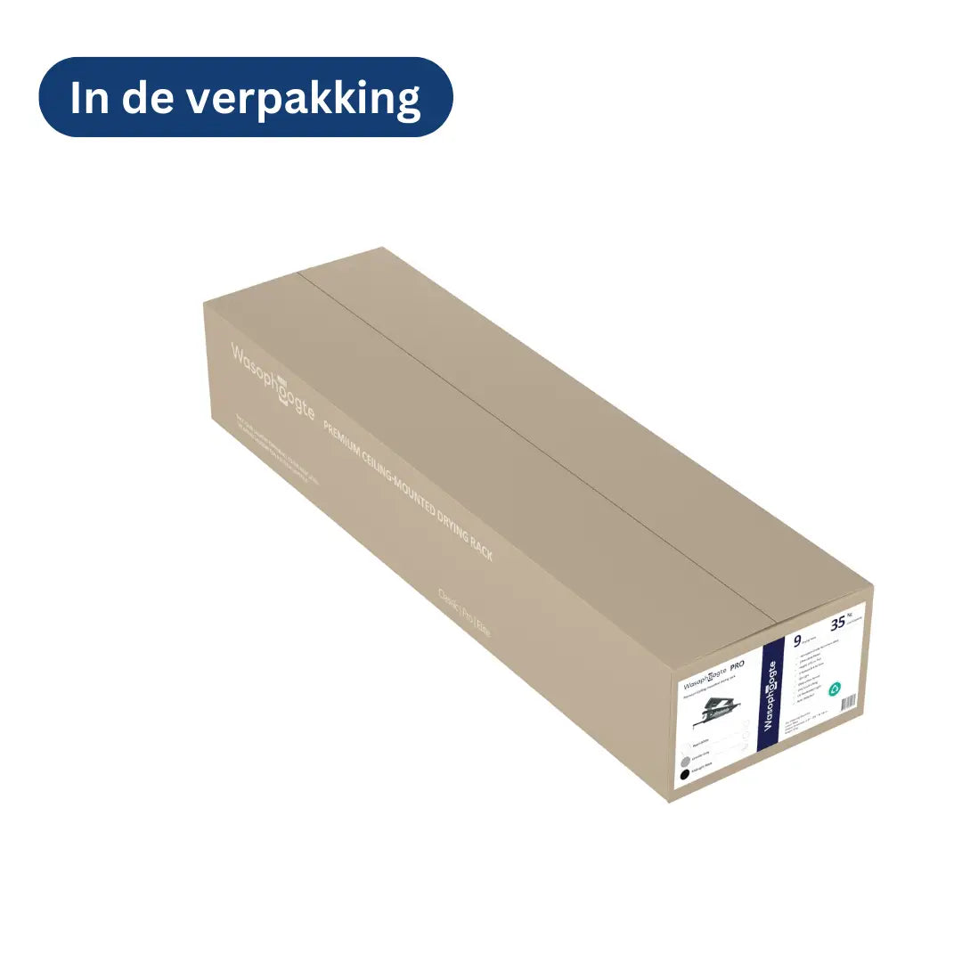Wasophoogte Plafonddroogrek TopDry Pro - Zwart
