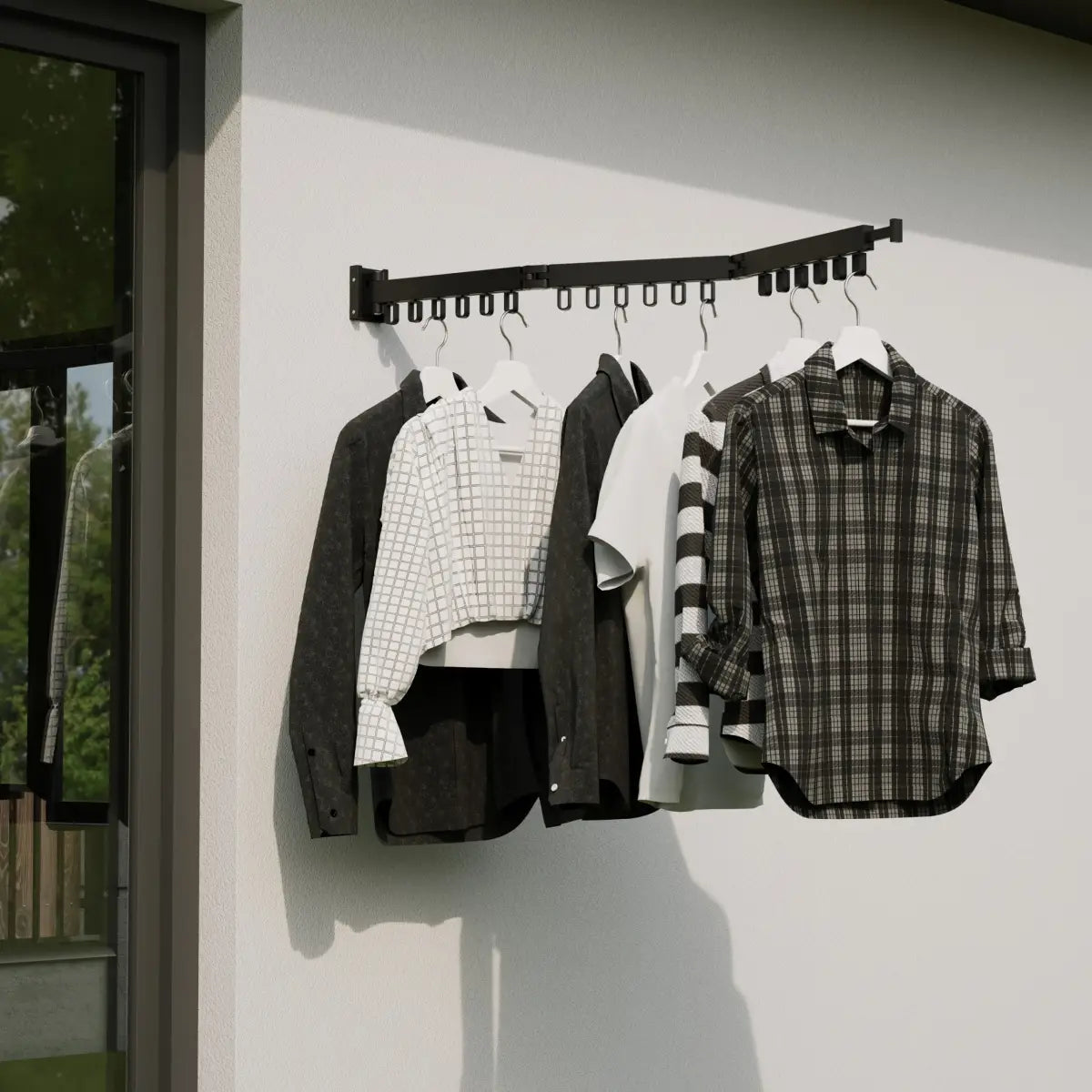 Wasophoogte® Wanddroogrek Pivot 3R - Zwart