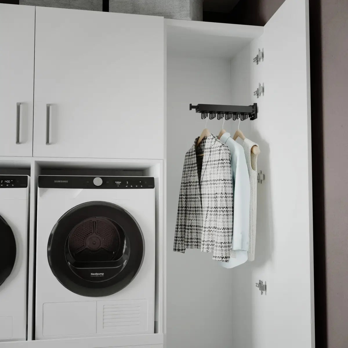 Wasophoogte® Wanddroogrek Pivot 3R - Zwart