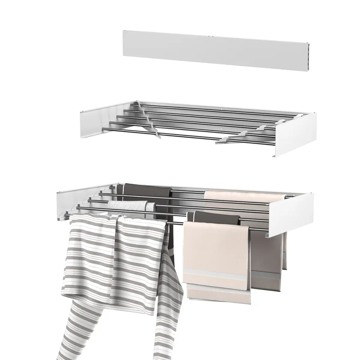 Wasophoogte® Wanddroogrek – WallDry 80 cm – Wit