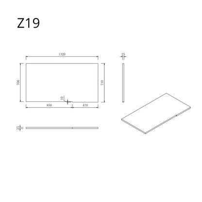 Aanrechtblad - Module Z19 - Licht Eiken