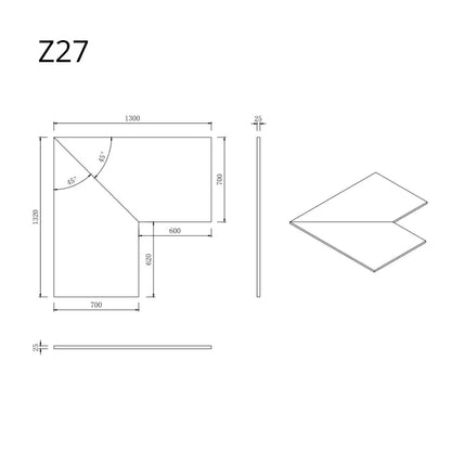 Aanrechtblad - Module Z27 - Licht Eiken