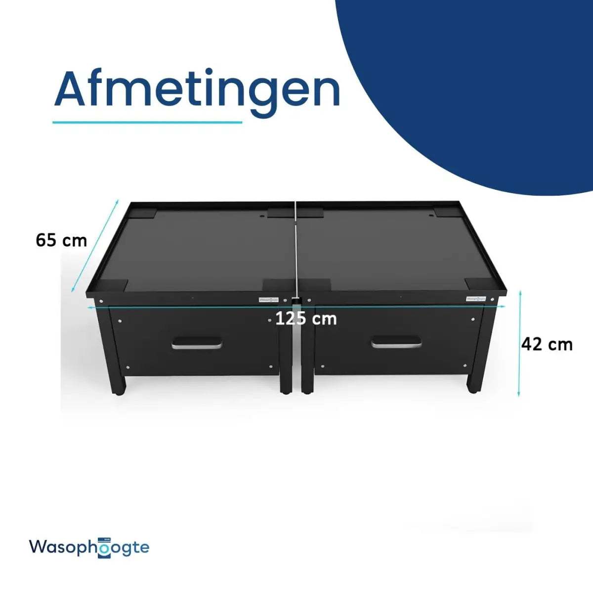 Afmetingen wasmahcine verhoger