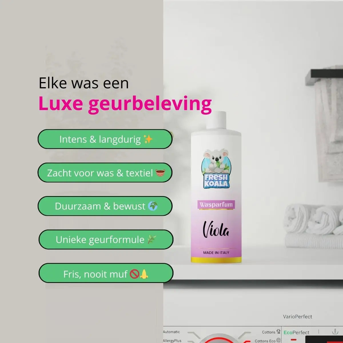 FreshKoala Luxe Wasparfum - 500ml - Viola