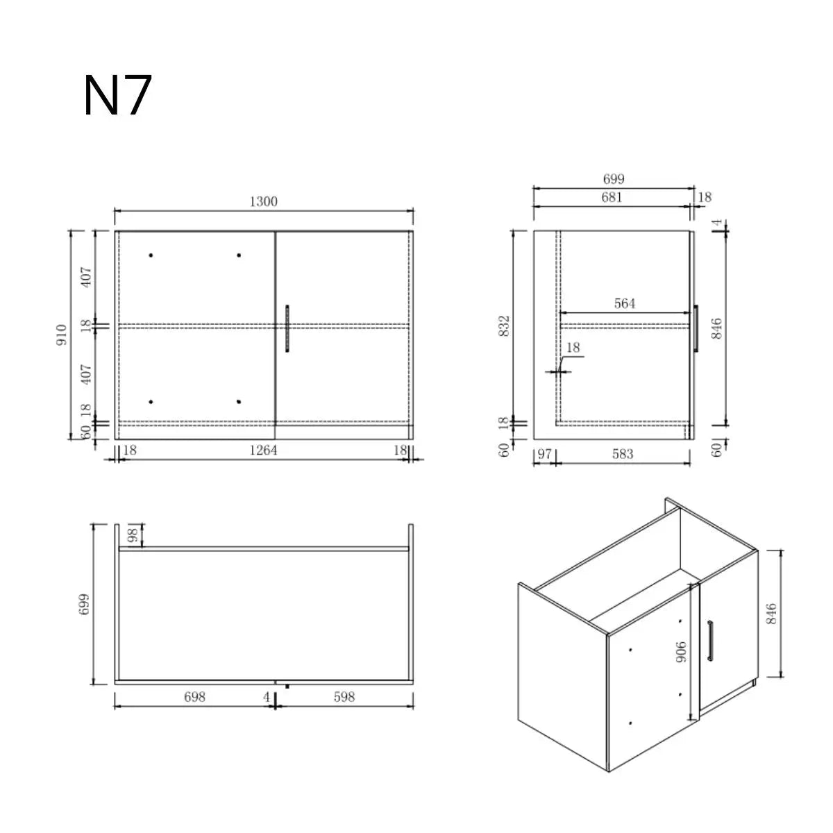 Keukenkast – Module N7 – Pure Wit
