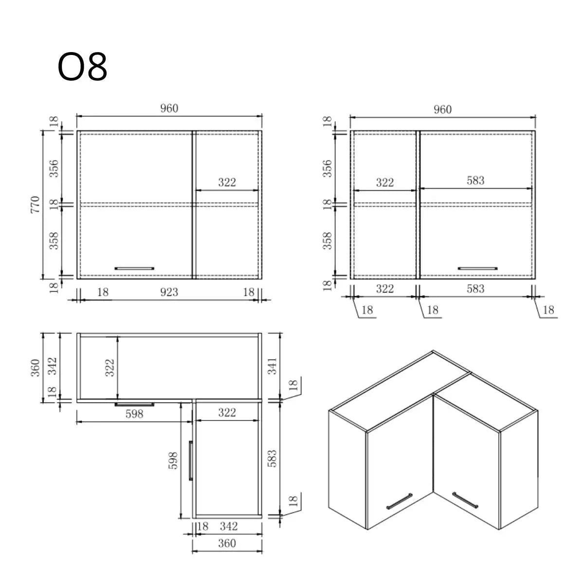 Keukenkast – Module O8 – Pure Wit