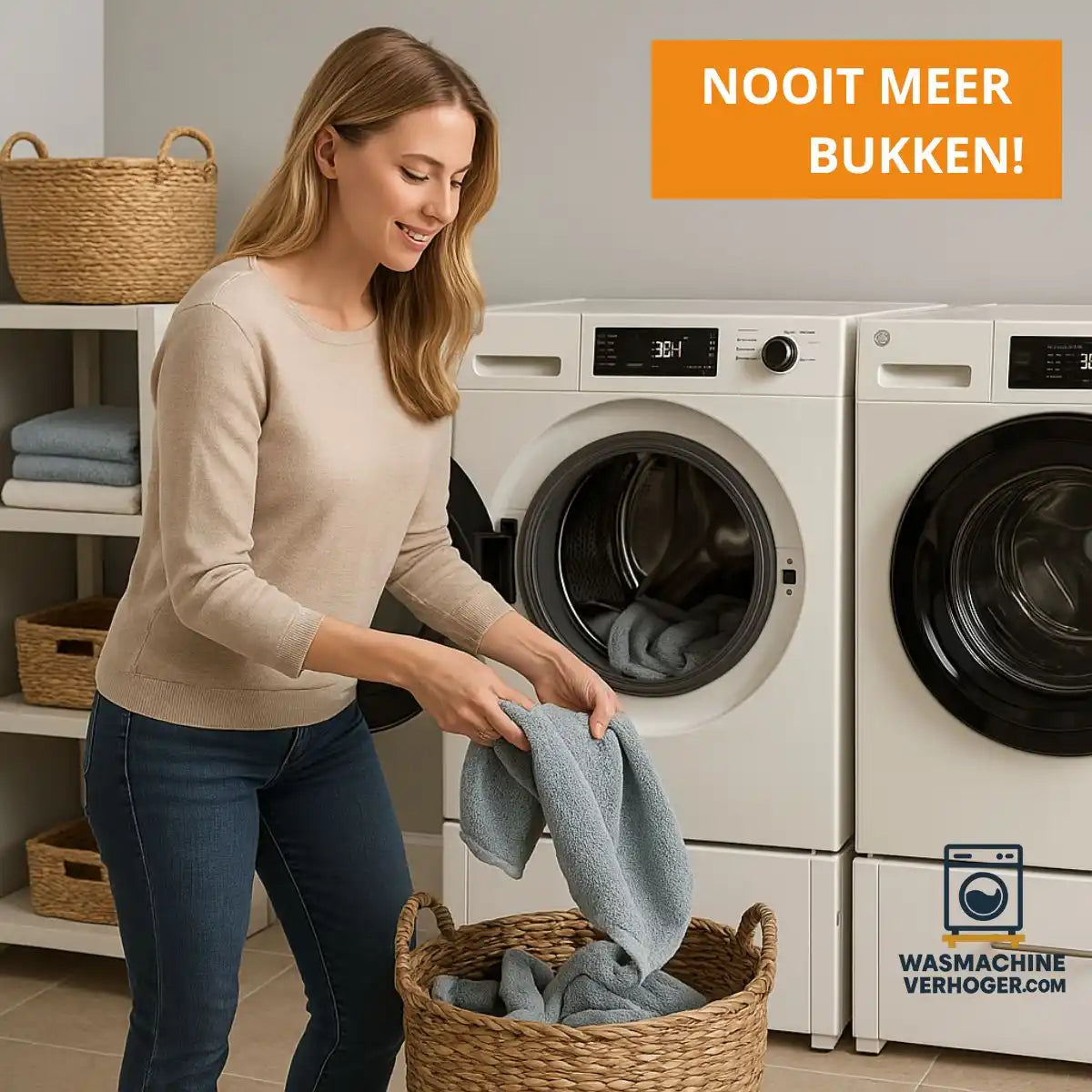 Voorlader wasmachine.