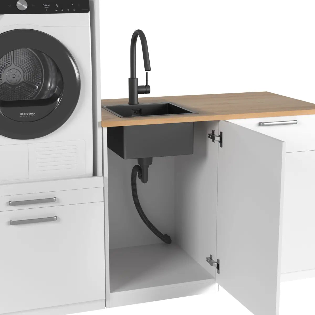 Spoelbak en Siphon - Module Z30 - Zwart