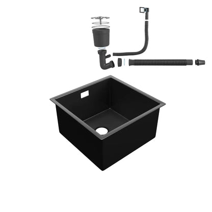 Spoelbak en Siphon - Module Z30 - Zwart