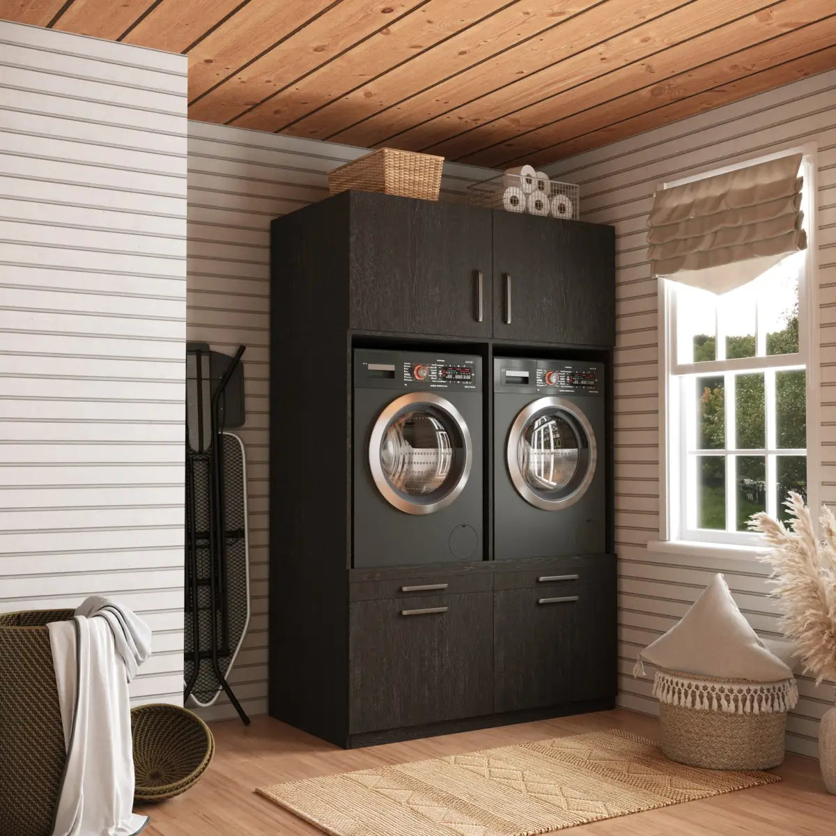 Wasmachine Kast Brugge – Ébène Zwart