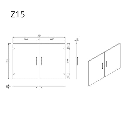 Wasmachine Kast Deur - Module Z15 - Pure Wit