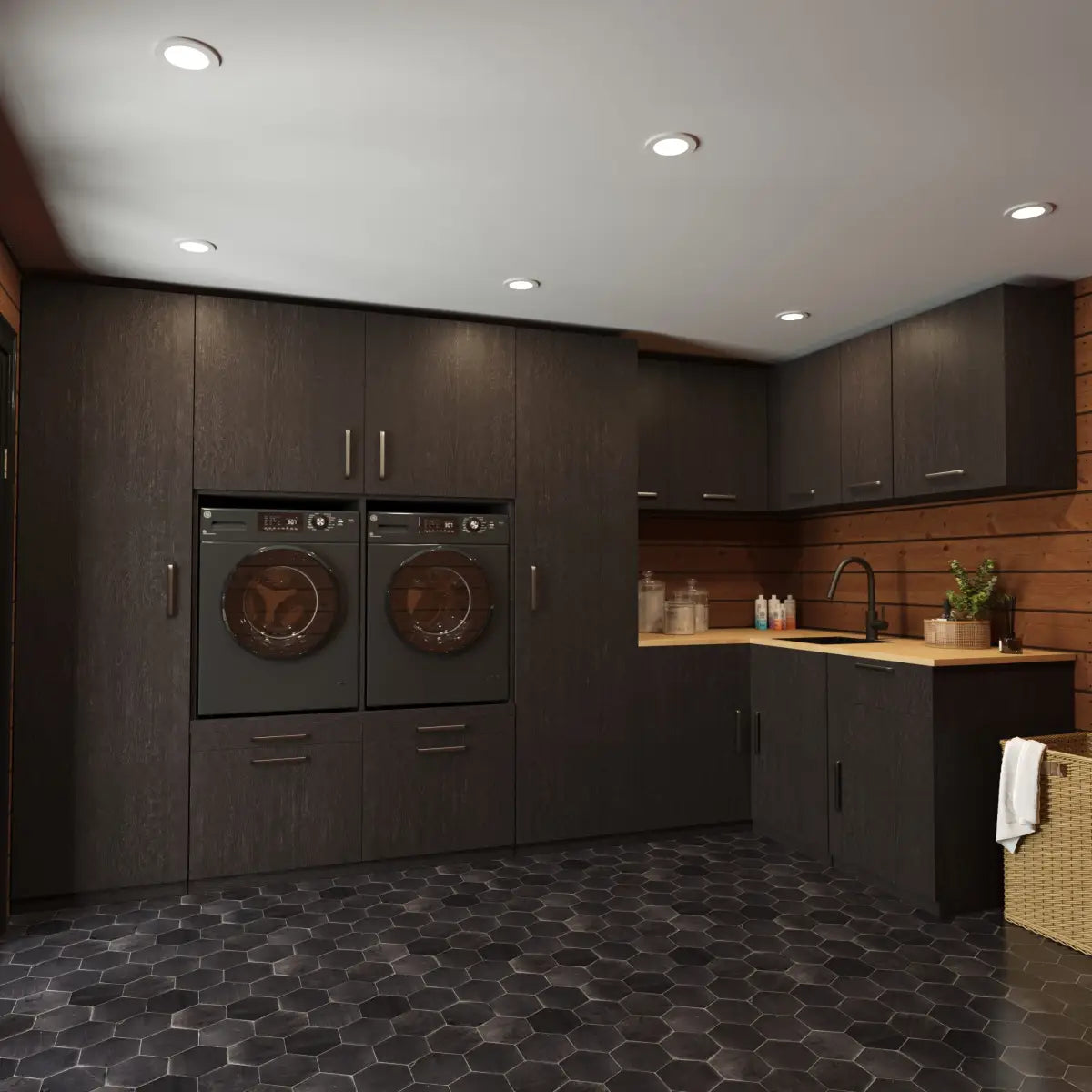 Wasmachine Kast Dubai – Ébène Zwart