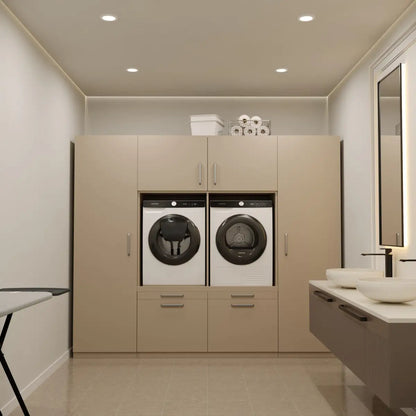 Wasmachine Kast Dublin – Perle Taupe