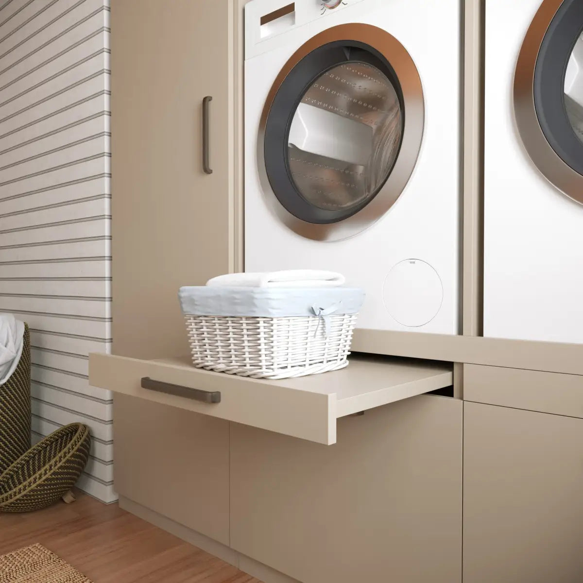 Wasmachine Kast Kyoto – Perle Taupe