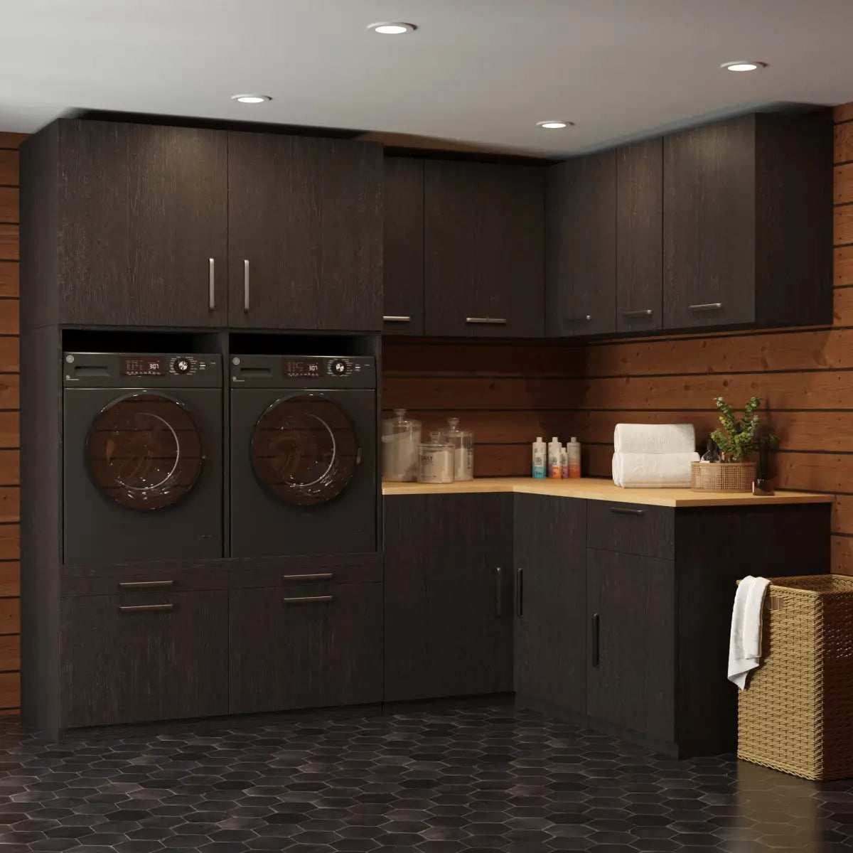 Wasmachine Kast Los Angeles – Ébène Zwart